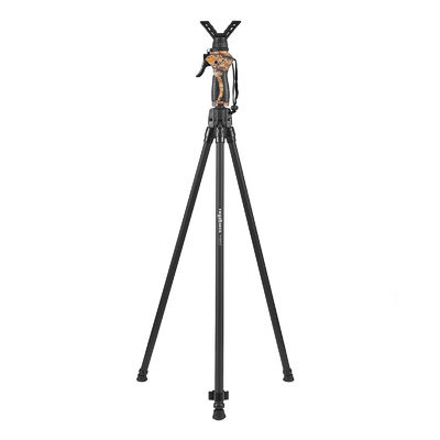 Black Shooting Rest Stick With 1.1m-1.8m Height Range Versatile